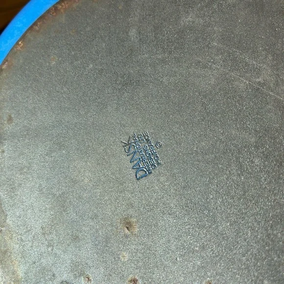 Blue vintage French Dansk enamelware